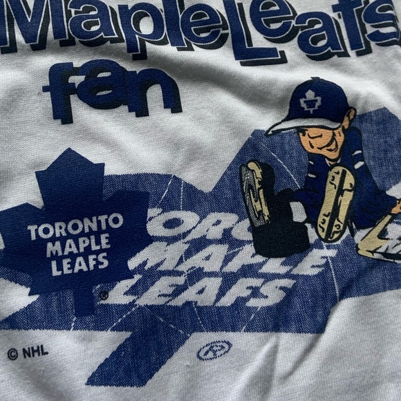 Vintage Deadstock Toronto Maple Leafs “Biggest Little Fan” T-Shirt Size Youth L - Picture 5 of 5